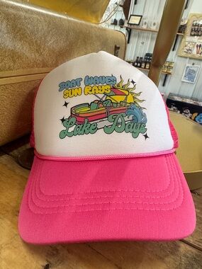 Hot Pink Mesh Trucker Hat - Casual Snapback